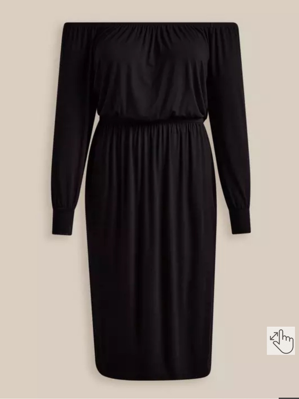 Size 0 Torrid Super Soft black midi slit rayon dress